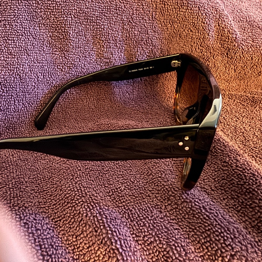 Celine Black Sunglasses with Gold Accents